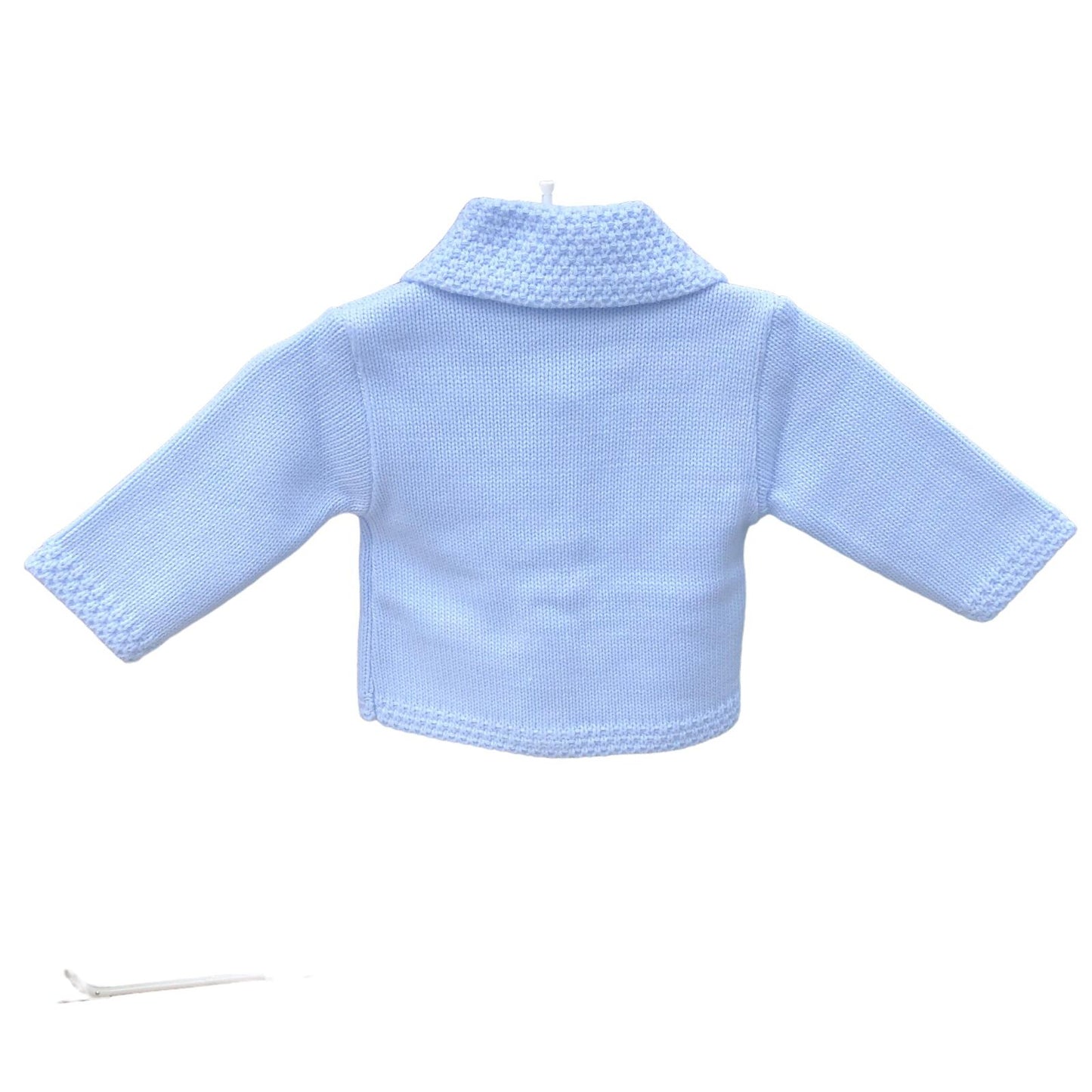 Baby Collared Knitted Cardigan in Blue