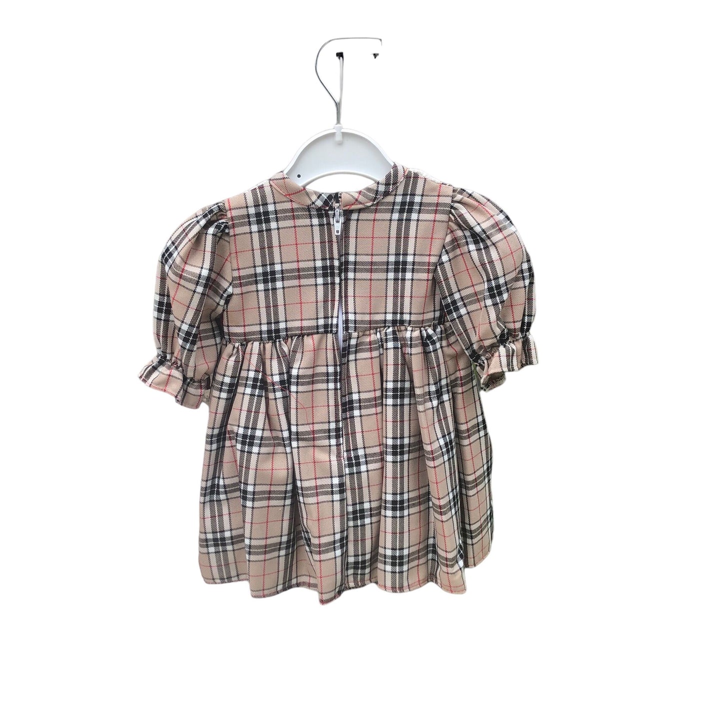 Tara Lee Baby Tartan Dress in Beige