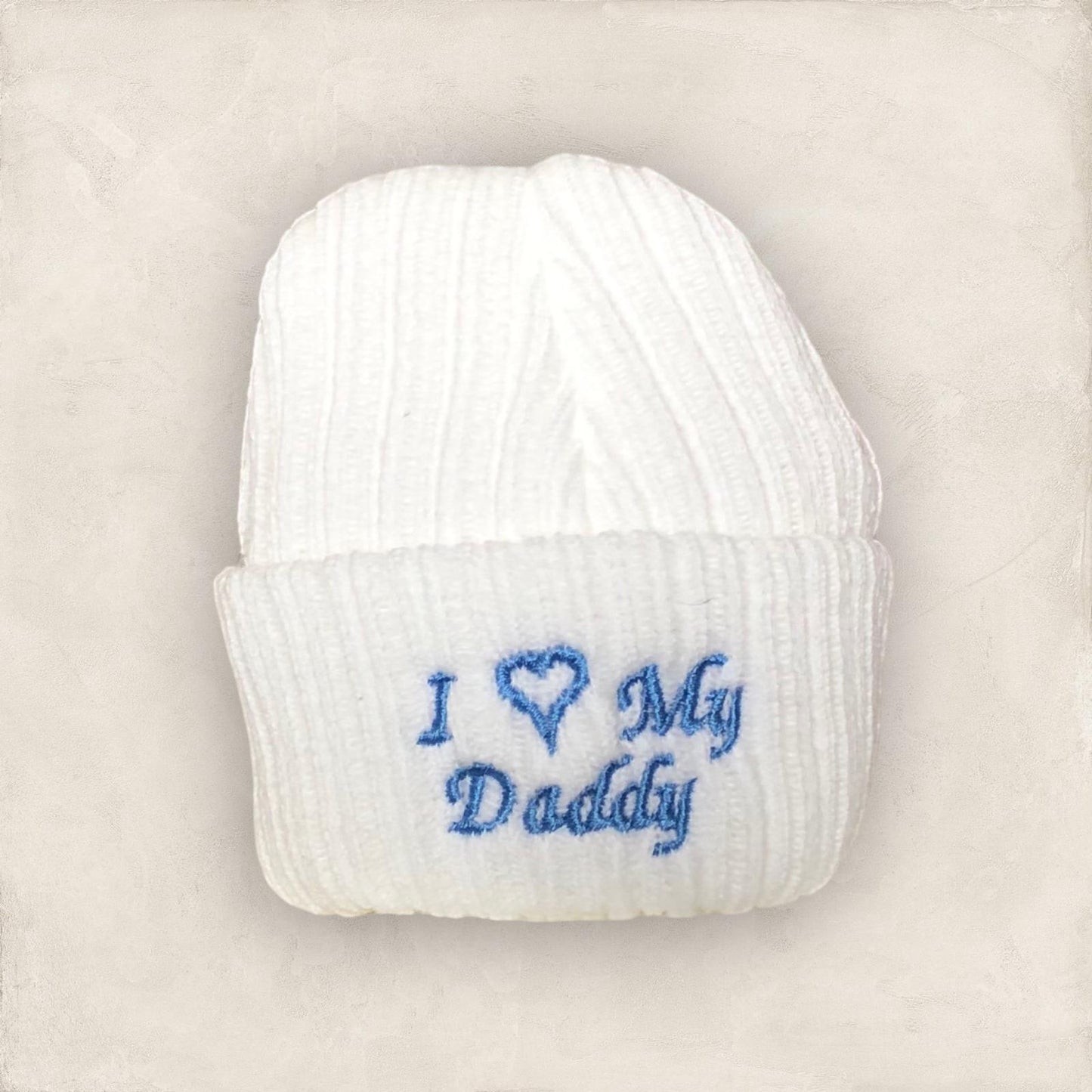 Personalised Knitted Baby Beanie Hat